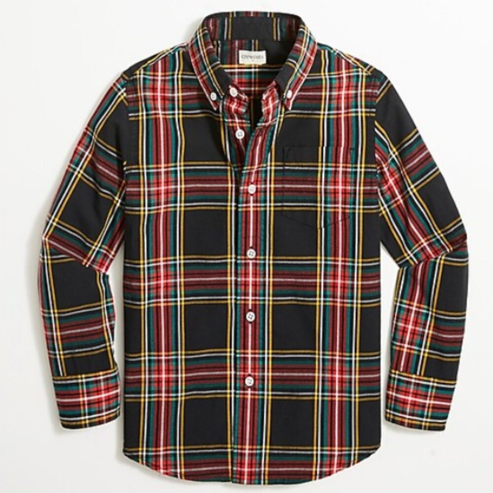 Big Boys' J.Crew Crewcuts Tartan Plaid Flexed Washed Shirt Size 14 - Worn once!
